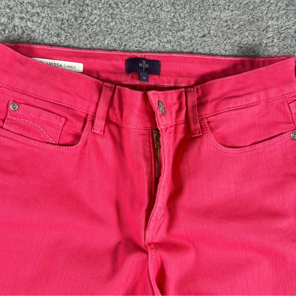NYDJ Women's Clarissa Ankle Pink Jeans Size 6 Lift Tuck Technology - Picture 7 of 10